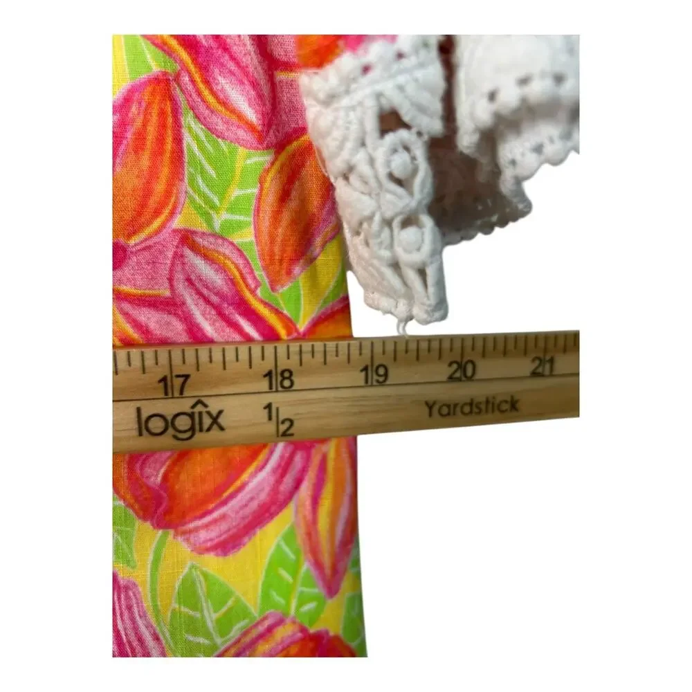 Lilly Pulitzer Sherman Tunic Dress in Dandelion Yellow Tropical Beauty‎ Size 8